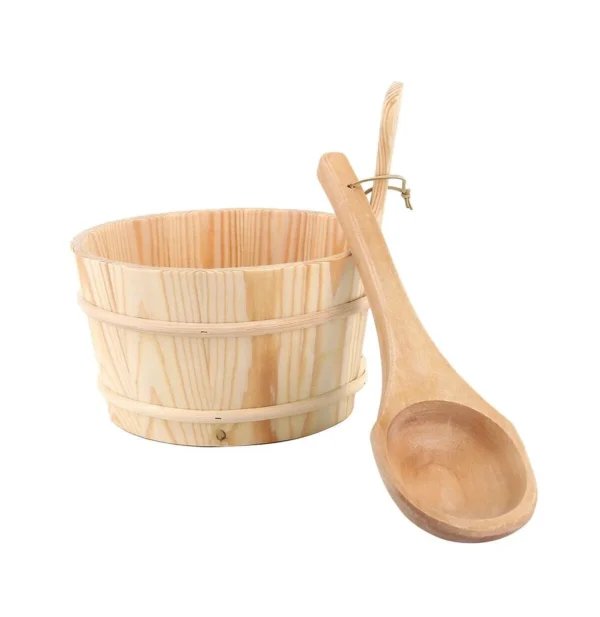 Spruce Bucket and Ladle Set