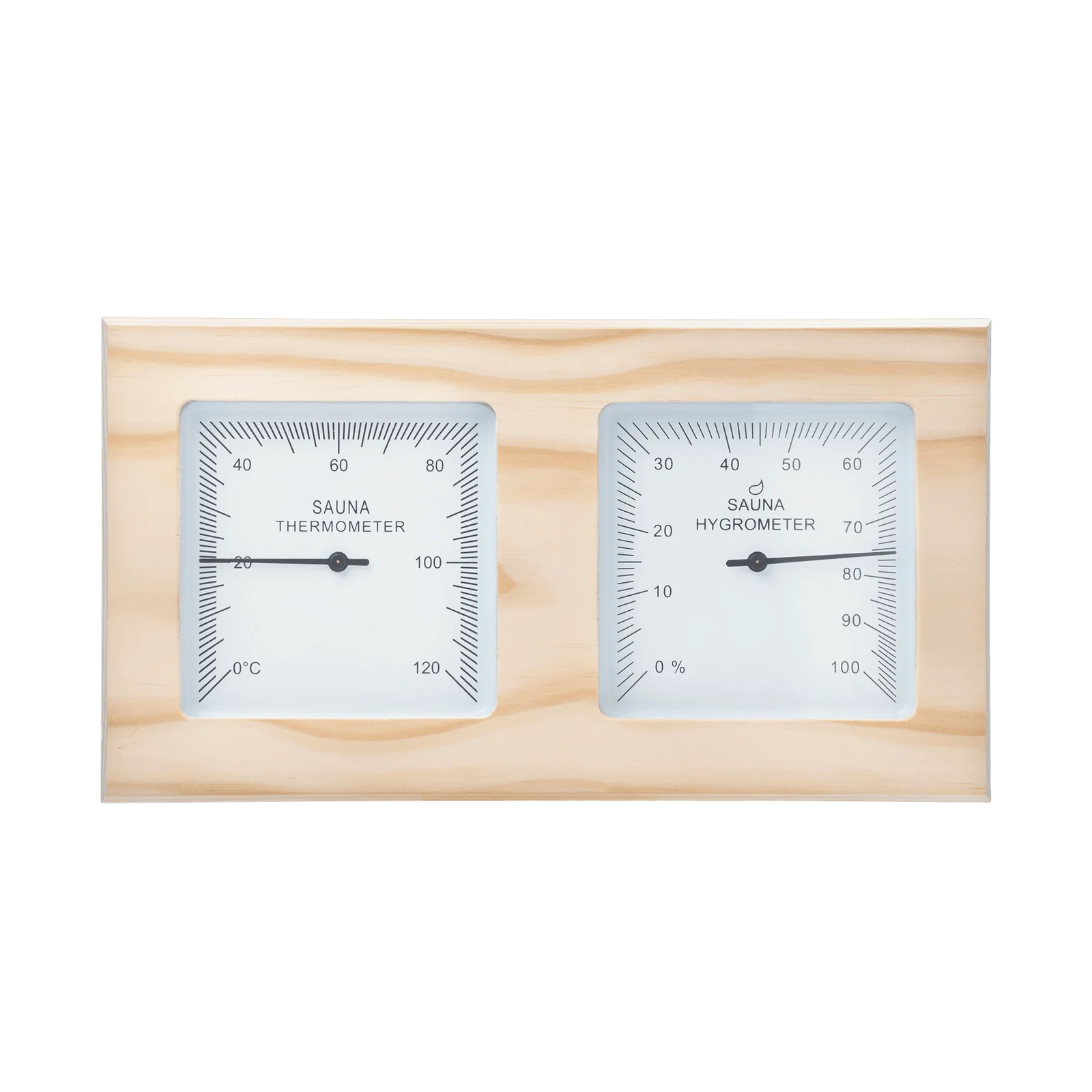 Sauna Thermometer and Hygrometer 2 in 1 square dual display