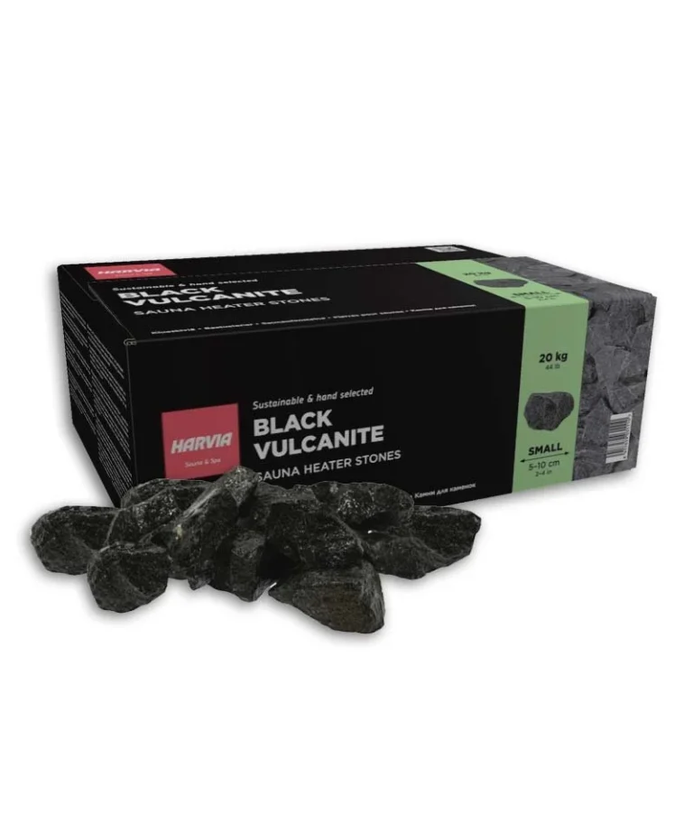 Sauna Heater Stones HARVIA Black Vulcanite 5-10 cm 20 kg