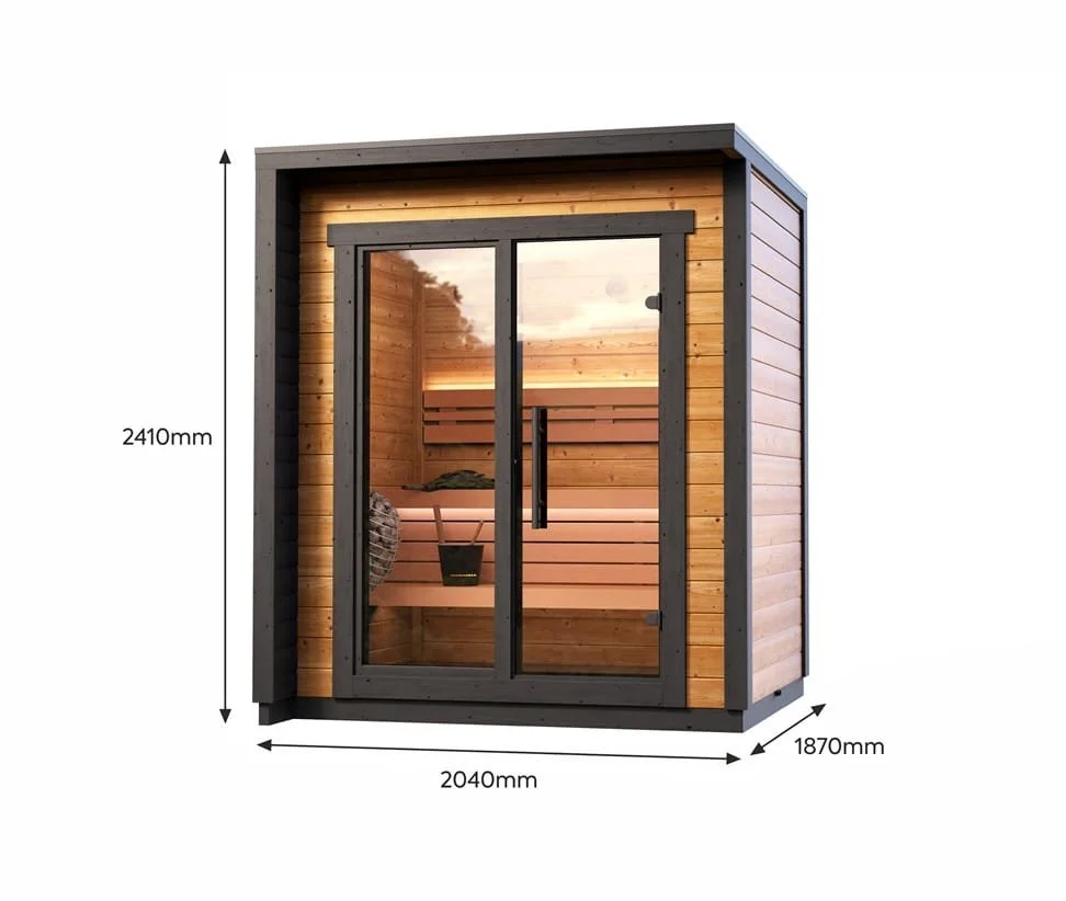 Leil® PATIO XXS (4 - 5 Person) MADE IN EUROPE Outdoor Sauna Termowood - Image 7