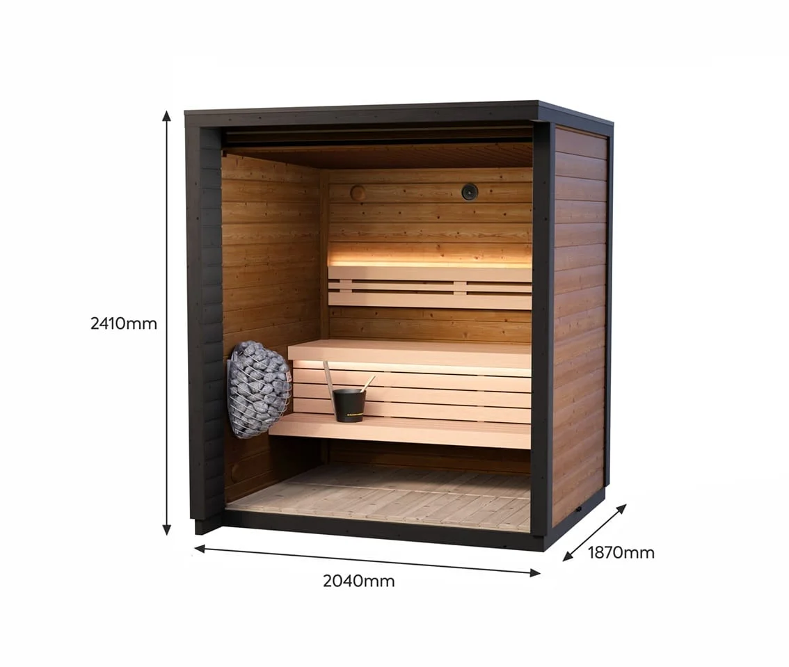 Leil® PATIO XXS (4 - 5 Person) MADE IN EUROPE Outdoor Sauna Termowood - Image 6