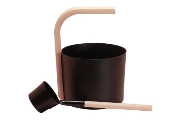 Black Aluminium Bucket and Ladle