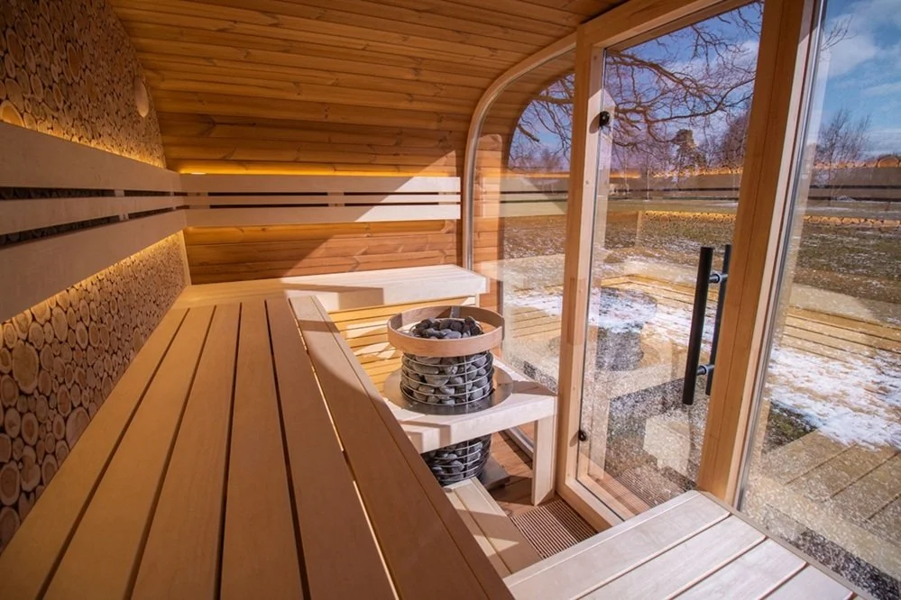Leil® SERENITY ROUND CUBE RELAX (4 - 10 Person) MADE IN EUROPE Outdoor Sauna Termowood - Image 8