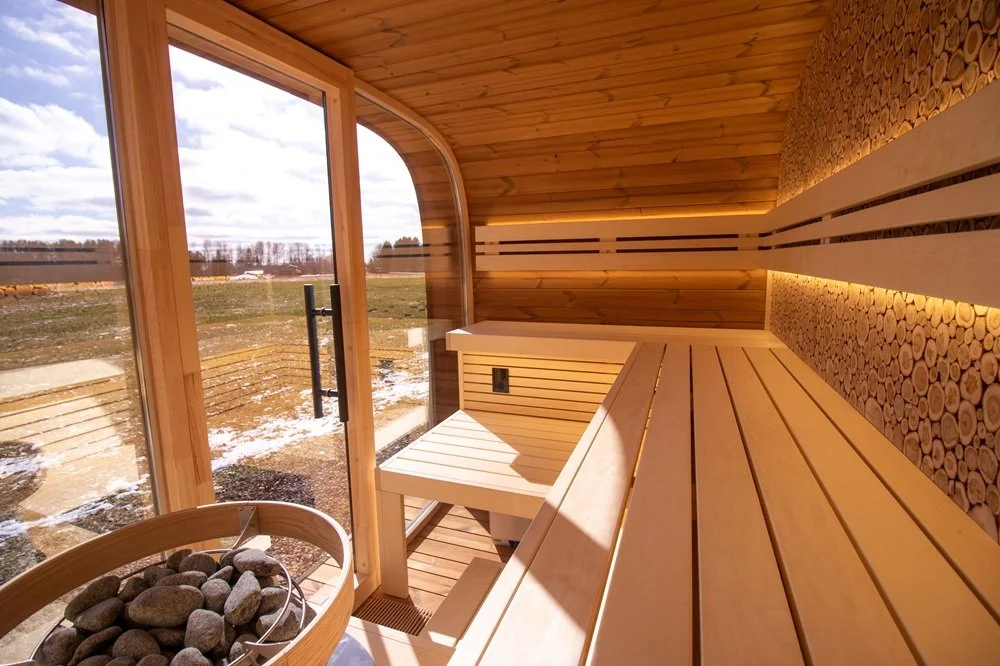 Leil® SERENITY ROUND CUBE RELAX (4 - 10 Person) MADE IN EUROPE Outdoor Sauna Termowood - Image 10