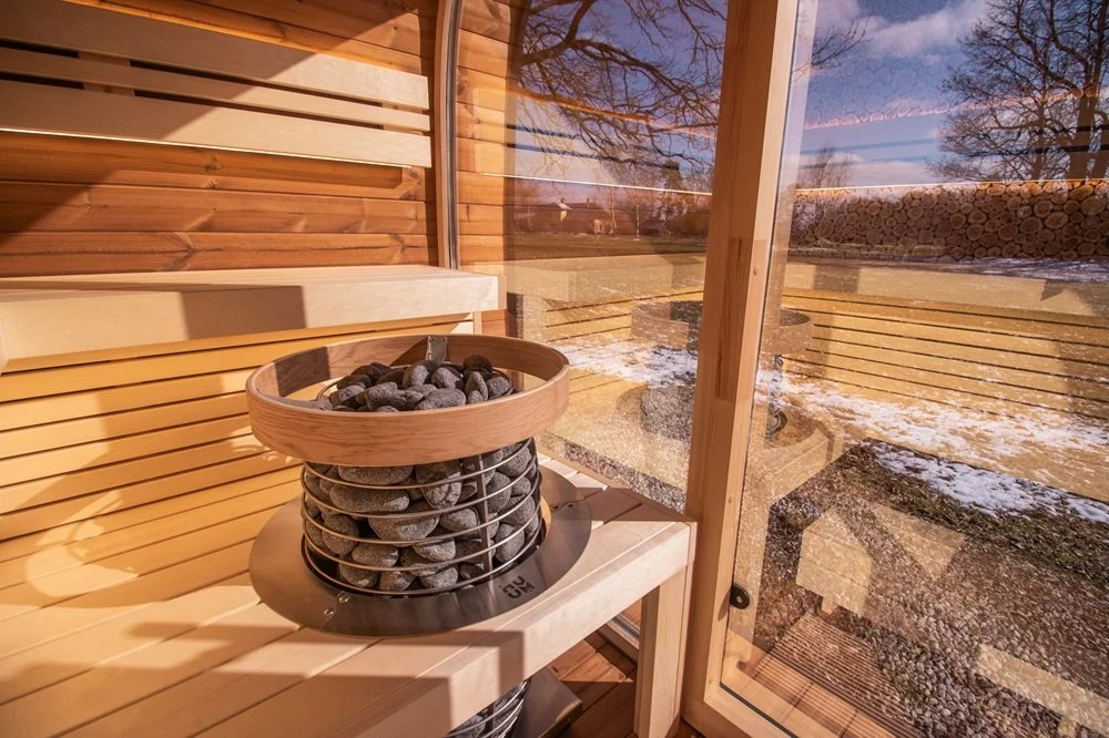 Leil® SERENITY ROUND CUBE RELAX (4 - 10 Person) MADE IN EUROPE Outdoor Sauna Termowood - Image 11