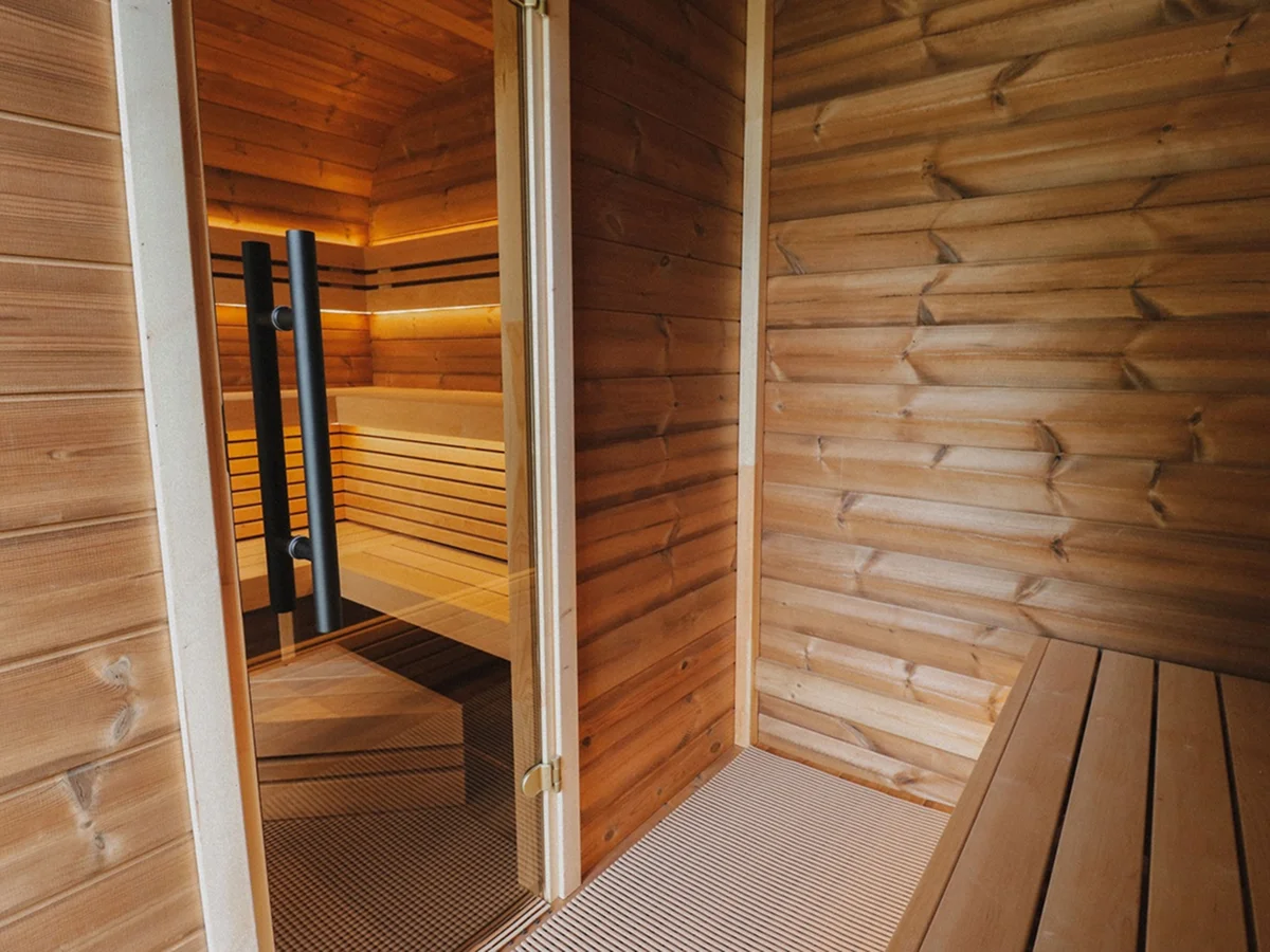 Leil® SERENITY ROUND CUBE DOUBLE (3 - 7 Person) MADE IN EUROPE Outdoor Sauna Termowood - Image 19