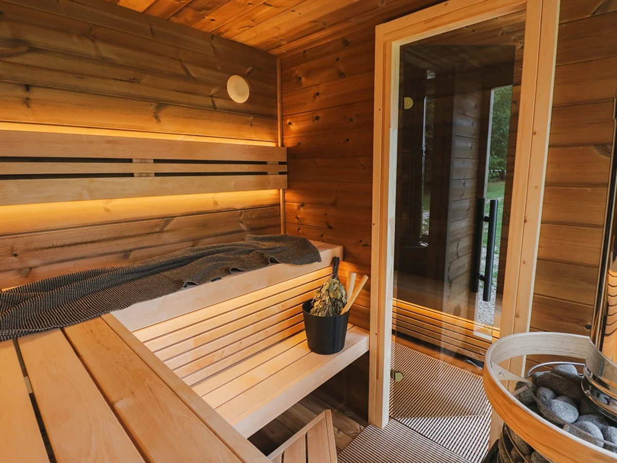 Leil® SERENITY ROUND CUBE DOUBLE (3 - 7 Person) MADE IN EUROPE Outdoor Sauna Termowood - Image 15