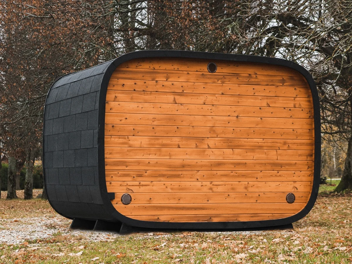 Leil® SERENITY ROUND CUBE DOUBLE (3 - 7 Person) MADE IN EUROPE Outdoor Sauna Termowood - Image 6