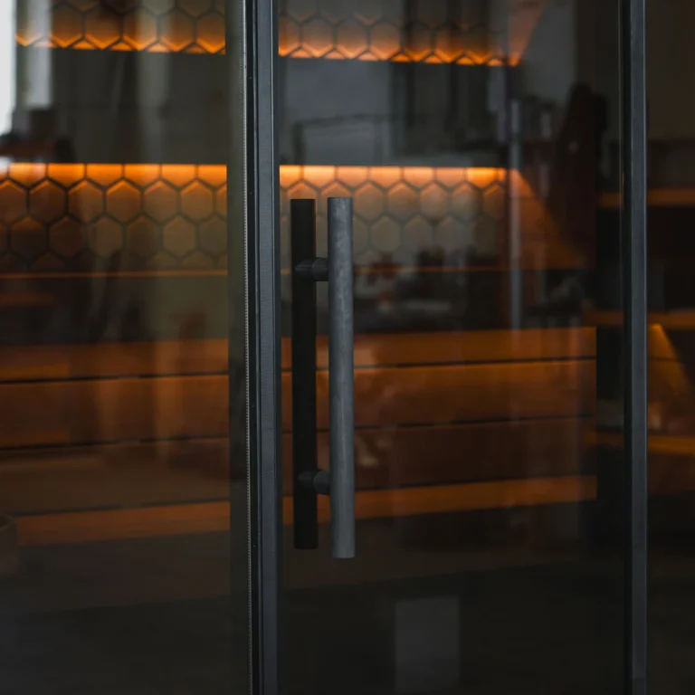 Leil Viva 250 sauna glass door and handle