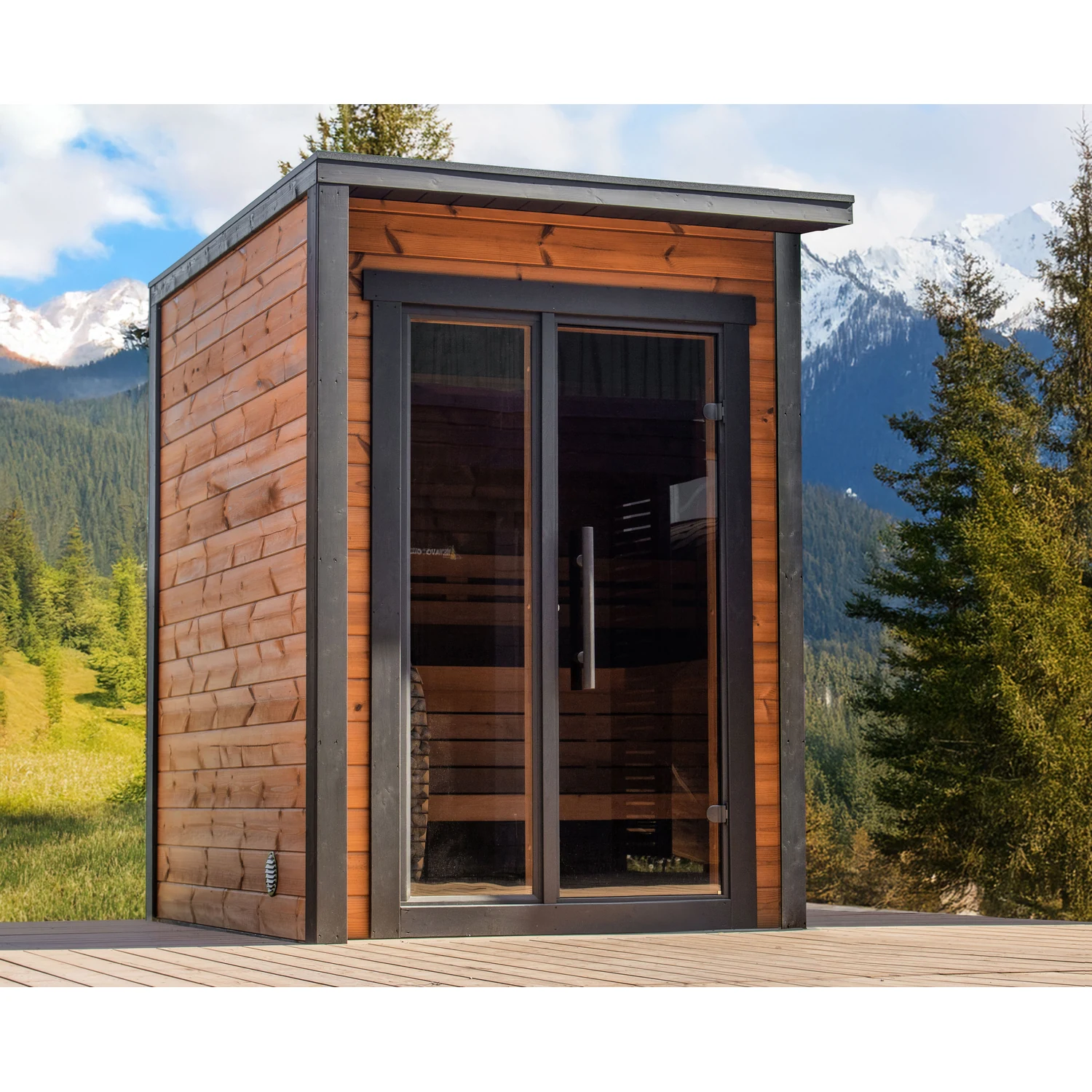Leil Patio 3XS outdoor sauna - lifestyle