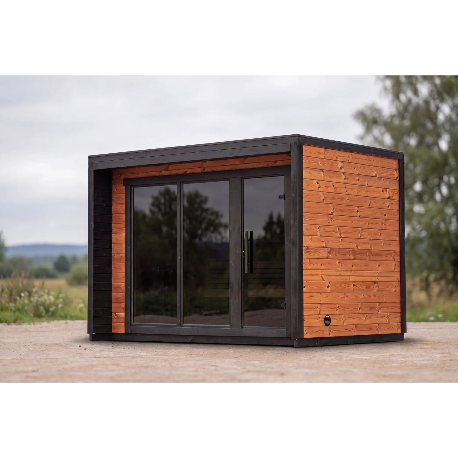 Leil Patio M outdoor sauna - exterior paving