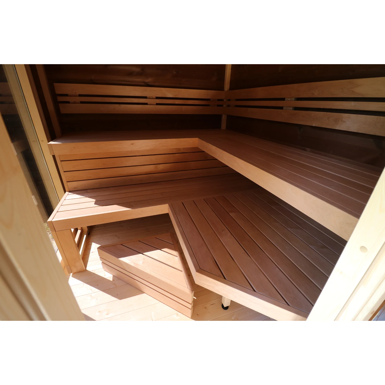 Leil Patio M outdoor sauna - interior mirror