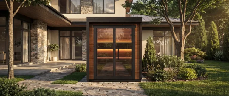 Leil Patio XXS outdoor sauna - lifestyle