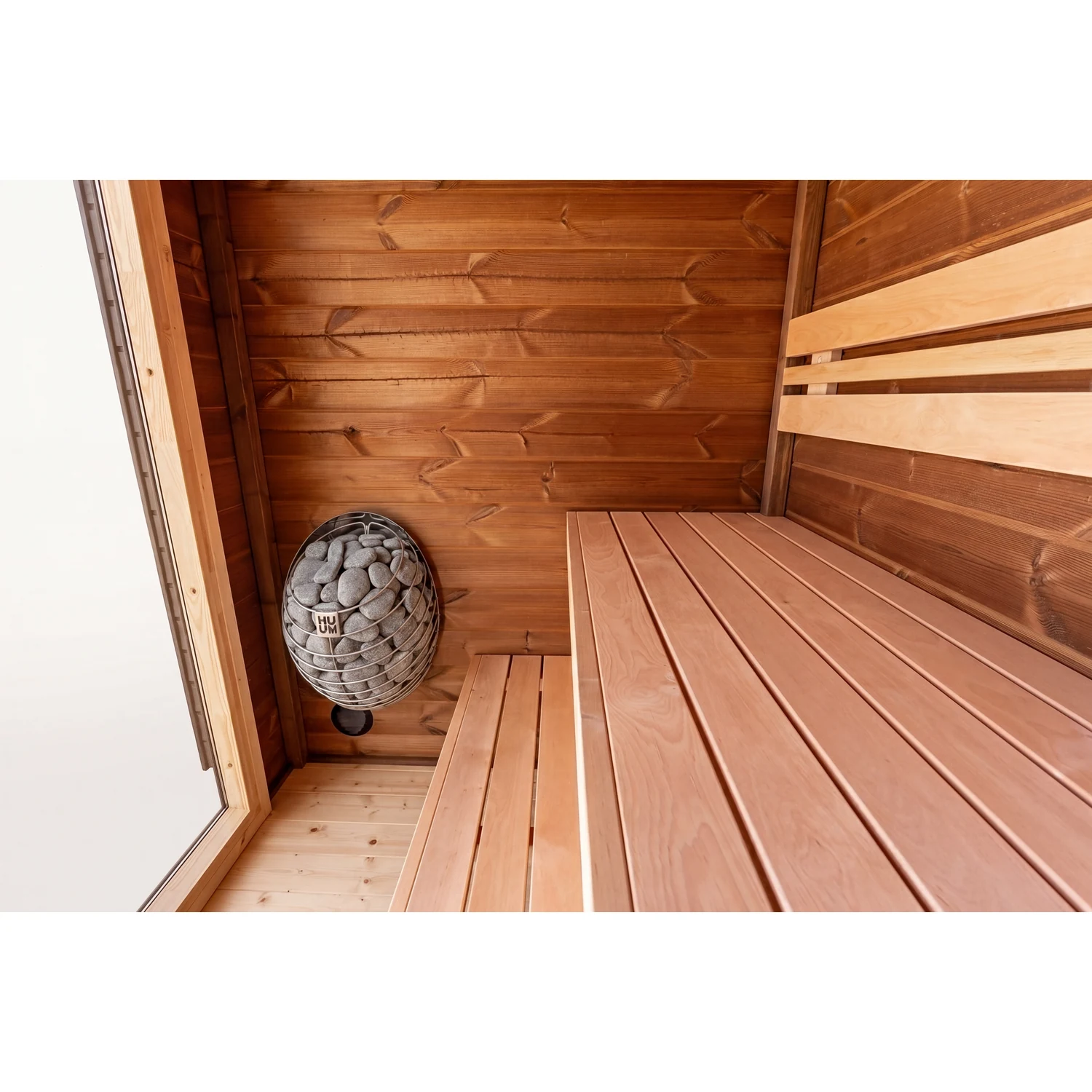 Leil Patio XXS outdoor sauna - interior benches