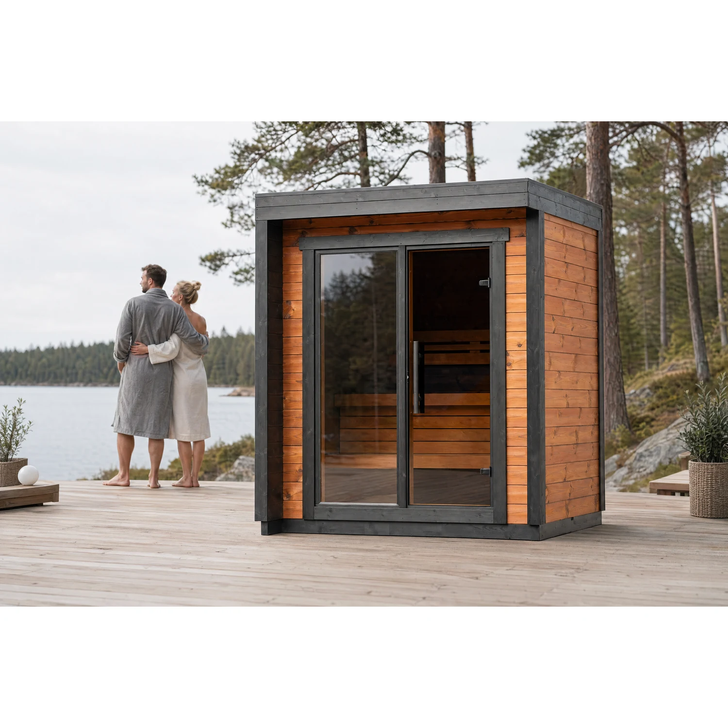 Leil Patio XXS outdoor sauna - outdoors